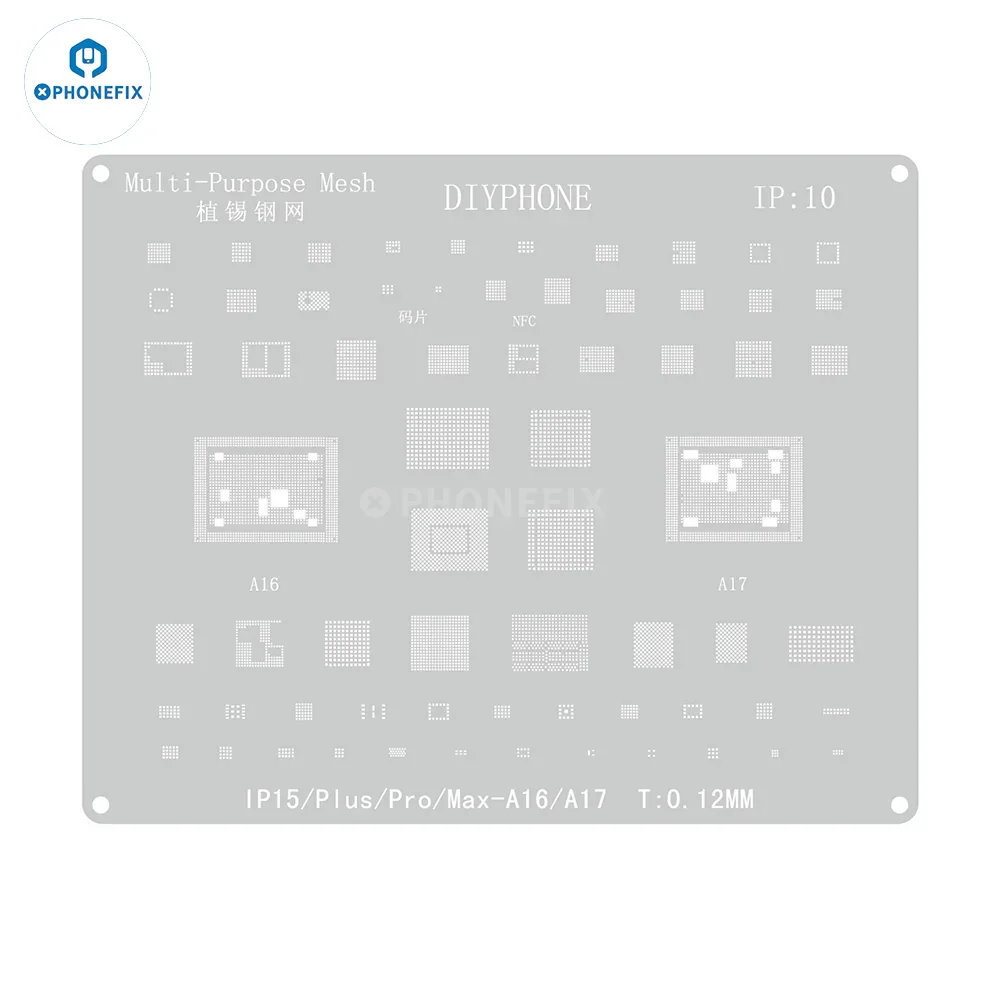 Silver BGA Reballing Stencil Template For iPhone 6-17 Pro Max - Image 12