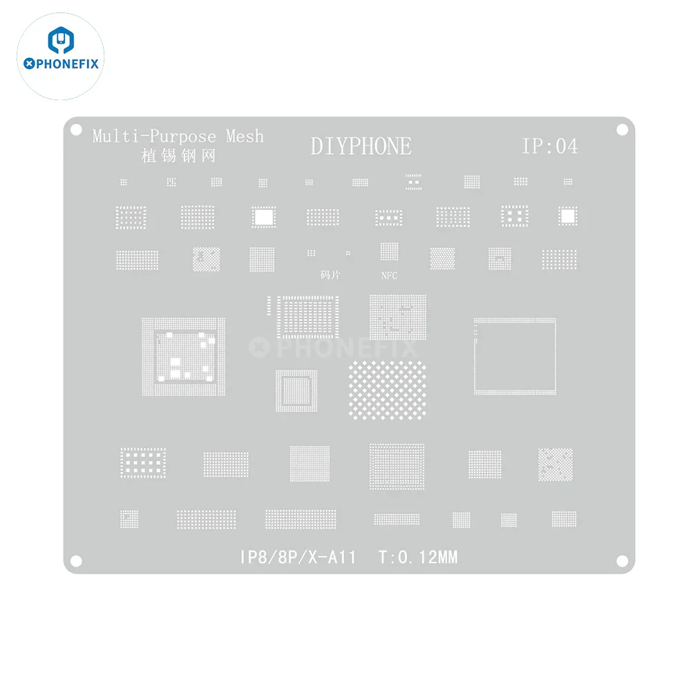 Silver BGA Reballing Stencil Template For iPhone 6-17 Pro Max - Image 6